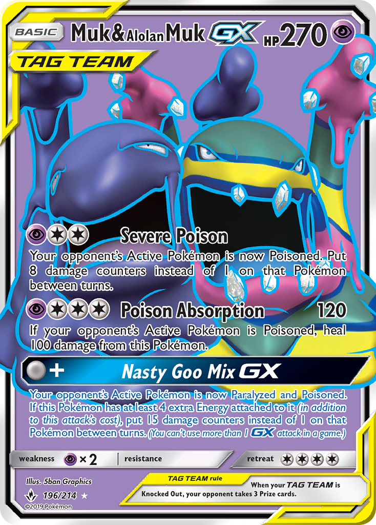 Muk & Alolan Muk GX (196/214) [Sun & Moon: Unbroken Bonds] | Fandemonia Ltd