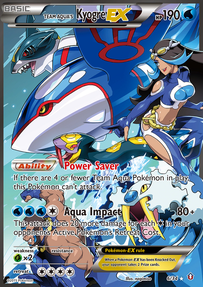 Team Aqua's Kyogre EX (6/34) [XY: Double Crisis] | Fandemonia Ltd