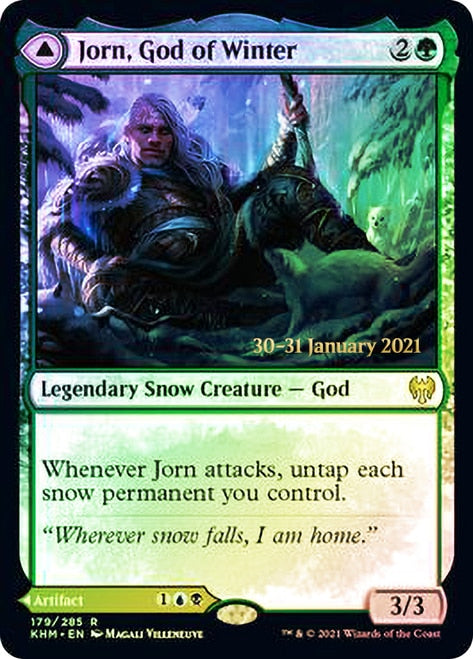 Jorn, God of Winter // Kaldring, the Rimestaff   [Kaldheim Prerelease Promos] | Fandemonia Ltd