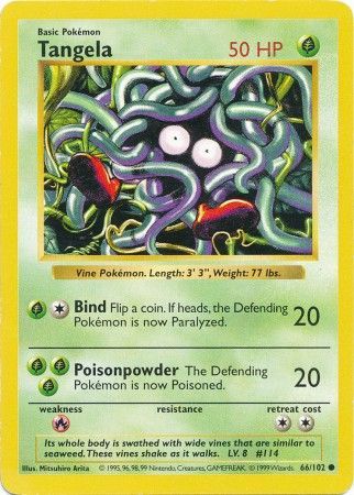 Tangela (66/102) [Base Set Shadowless Unlimited] | Fandemonia Ltd