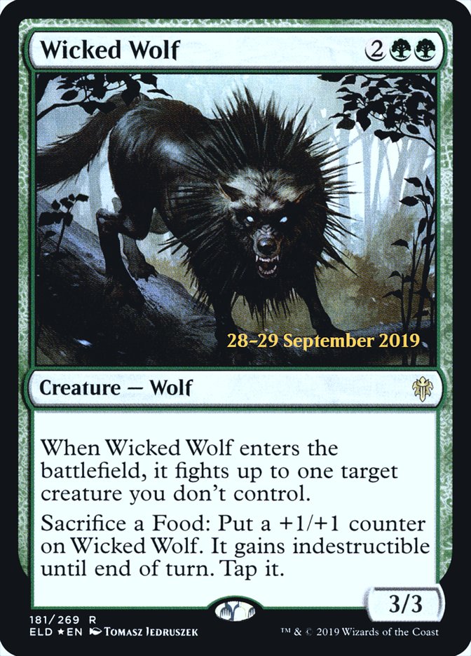 Wicked Wolf  [Throne of Eldraine Prerelease Promos] | Fandemonia Ltd