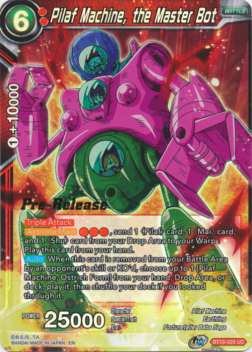 Pilaf Machine, the Master Bot (BT10-025) [Rise of the Unison Warrior Prerelease Promos] | Fandemonia Ltd