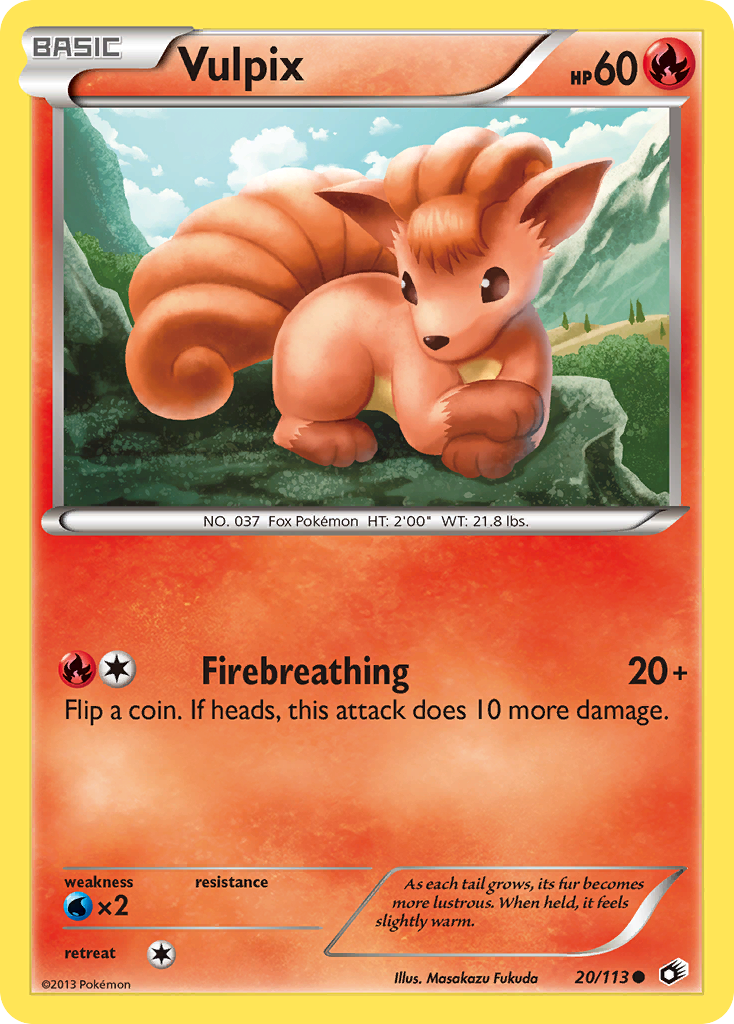 Vulpix (20/113) [Black & White: Legendary Treasures] | Fandemonia Ltd