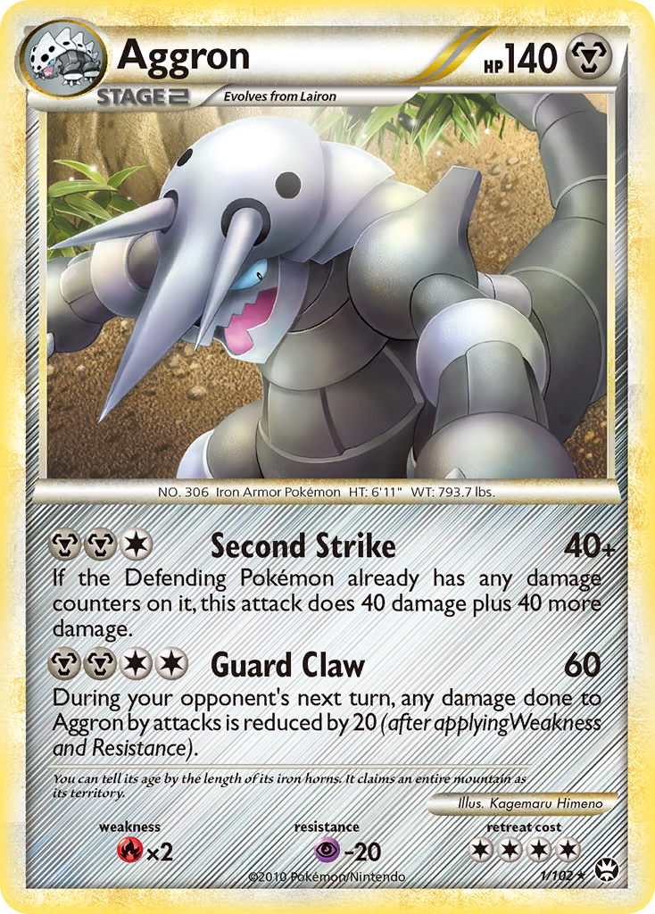 Aggron (1/102) [HeartGold & SoulSilver: Triumphant] | Fandemonia Ltd