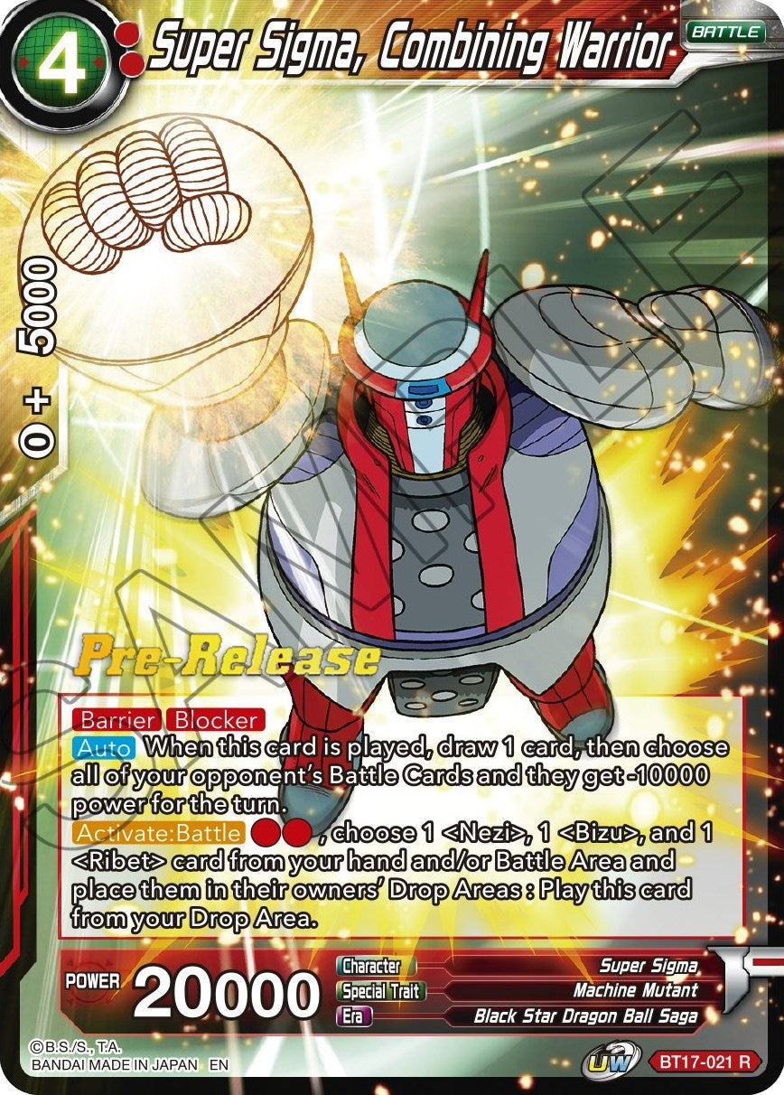 Super Sigma, Combining Warrior (BT17-021) [Ultimate Squad Prerelease Promos] | Fandemonia Ltd