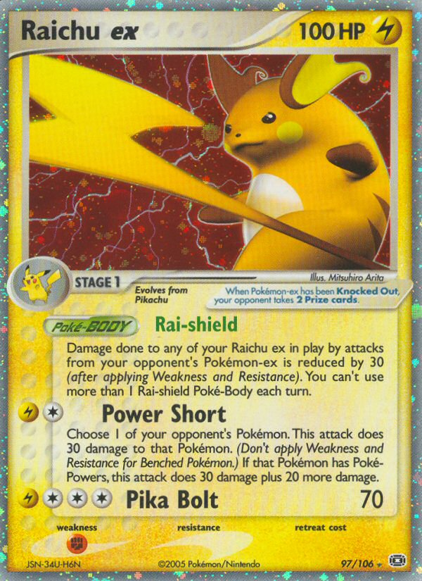 Raichu ex (97/106) [EX: Emerald] | Fandemonia Ltd