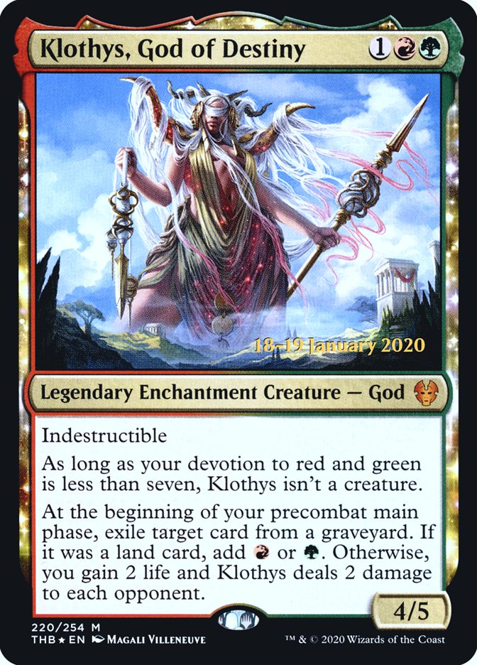 Klothys, God of Destiny [Theros Beyond Death Prerelease Promos] | Fandemonia Ltd