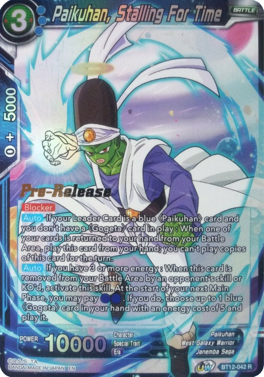 Paikuhan, Stalling for Time (BT12-042) [Vicious Rejuvenation Prerelease Promos] | Fandemonia Ltd