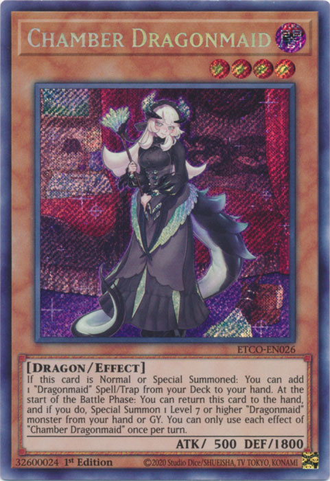 Chamber Dragonmaid [ETCO-EN026] Secret Rare | Fandemonia Ltd