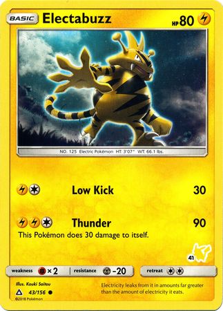 Electabuzz (43/156) (Pikachu Stamp #41) [Battle Academy 2020] | Fandemonia Ltd