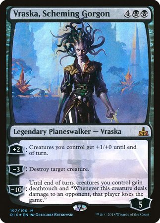 Vraska, Scheming Gorgon [Rivals of Ixalan] | Fandemonia Ltd