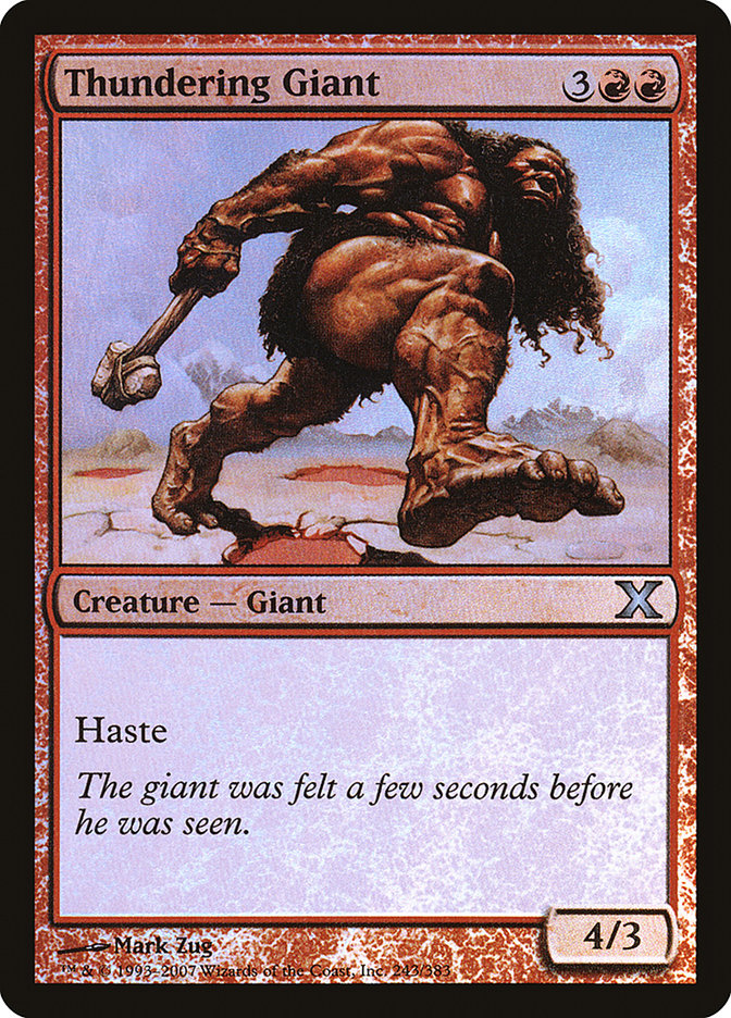 Thundering Giant (Premium Foil) [Tenth Edition] | Fandemonia Ltd