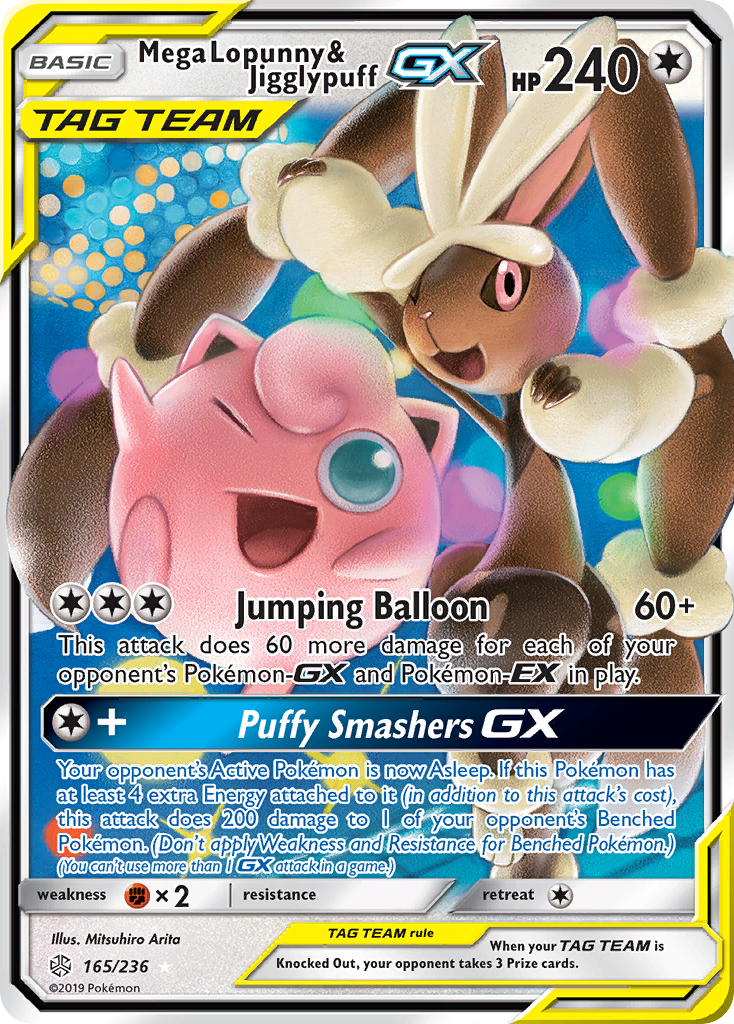 Mega Lopunny & Jigglypuff GX (165/236) [Sun & Moon: Cosmic Eclipse] | Fandemonia Ltd