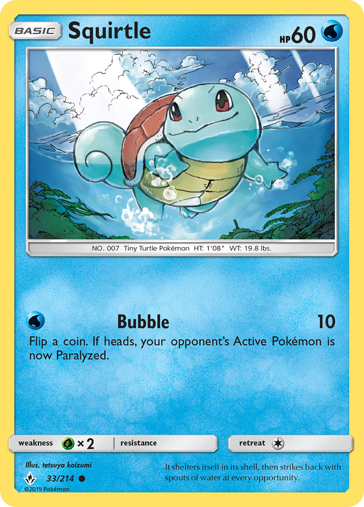 Squirtle (33/214) [Sun & Moon: Unbroken Bonds] | Fandemonia Ltd