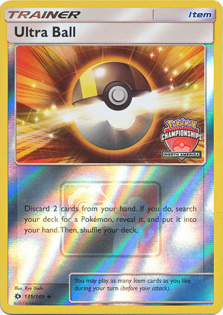 Ultra Ball (135/149) (NA Championship Promo) [Sun & Moon: Base Set] | Fandemonia Ltd