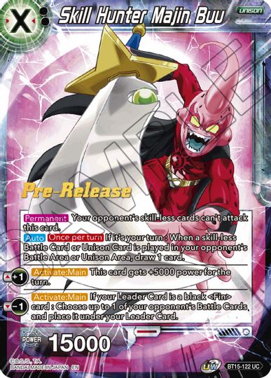 Skill Hunter Majin Buu (BT15-122) [Saiyan Showdown Prerelease Promos] | Fandemonia Ltd