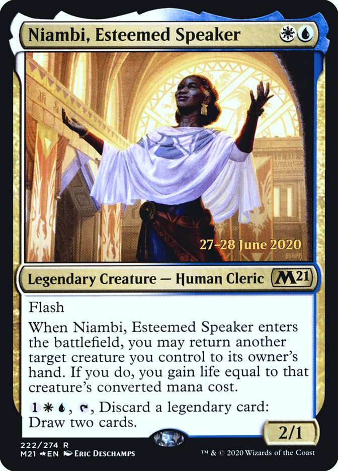 Niambi, Esteemed Speaker  [Core Set 2021 Prerelease Promos] | Fandemonia Ltd