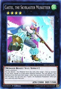 Castel, the Skyblaster Musketeer [DUEA-EN054] Super Rare | Fandemonia Ltd