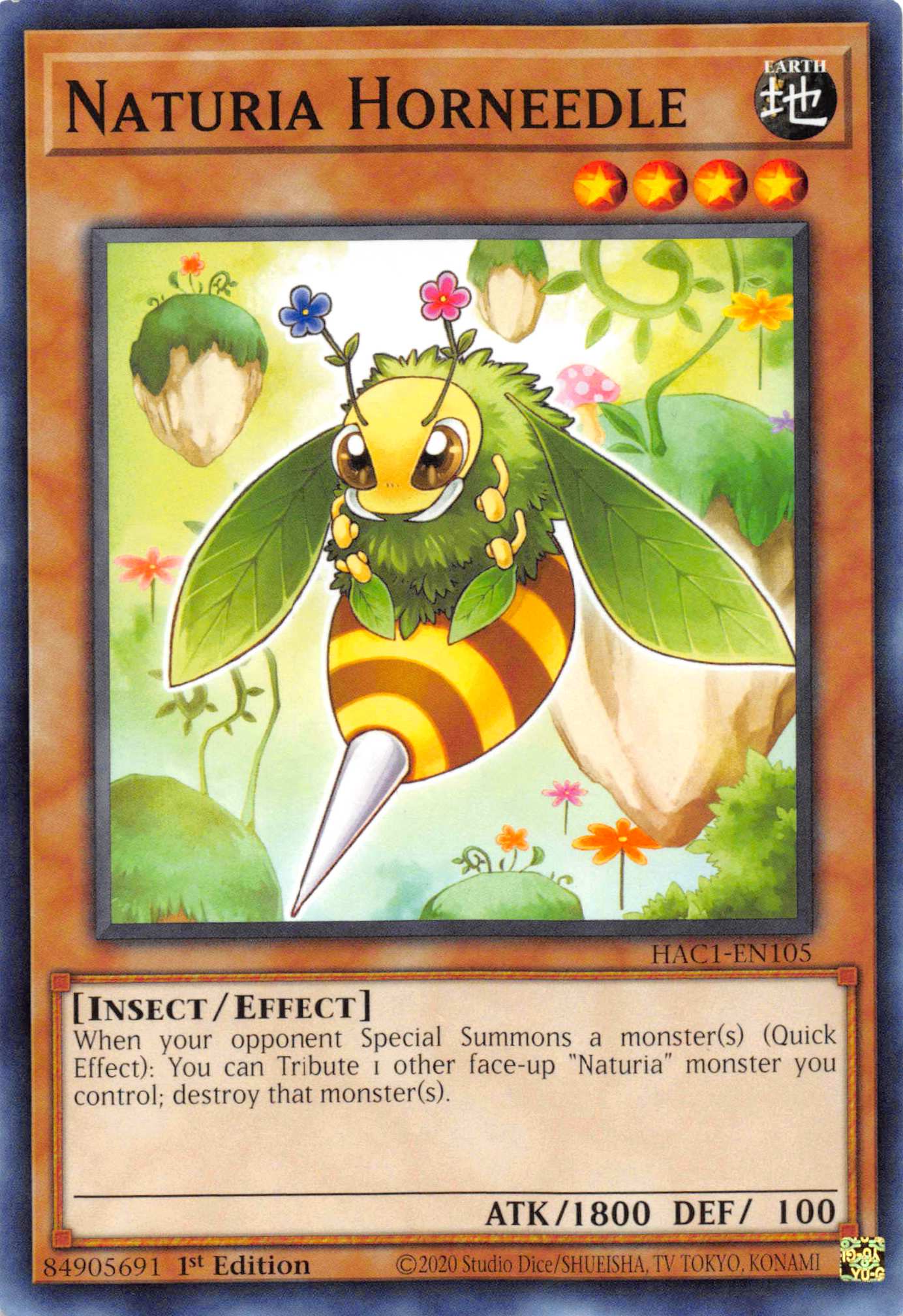 Naturia Horneedle (Duel Terminal) [HAC1-EN105] Parallel Rare | Fandemonia Ltd