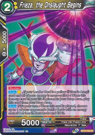 Frieza, the Onslaught Begins [BT12-102] | Fandemonia Ltd