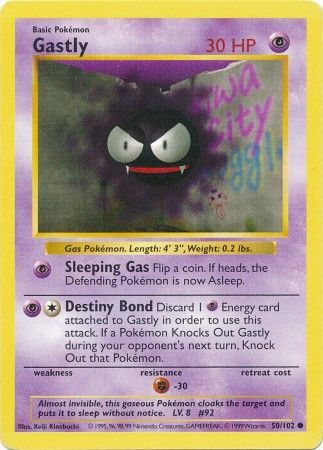 Gastly (50/102) [Base Set Shadowless Unlimited] | Fandemonia Ltd