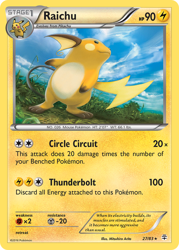 Raichu (27/83) [XY: Generations] | Fandemonia Ltd