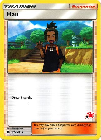 Hau (120/149) (Charizard Stamp #52) [Battle Academy 2020] | Fandemonia Ltd