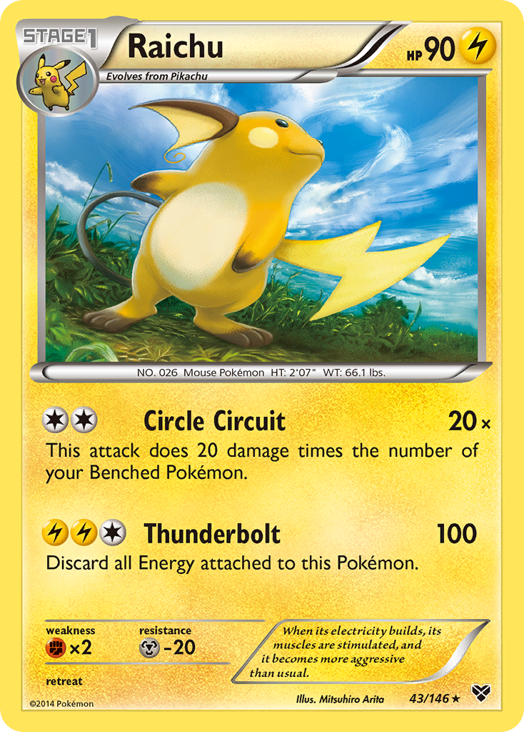 Raichu (43/146) [XY: Base Set] | Fandemonia Ltd