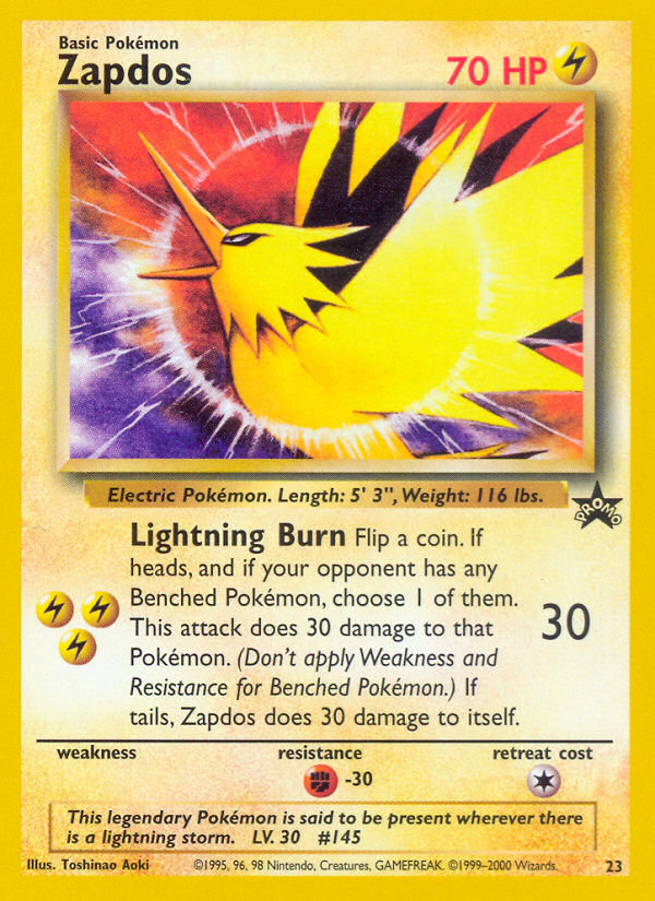 Zapdos (23) [Wizards of the Coast: Black Star Promos] | Fandemonia Ltd