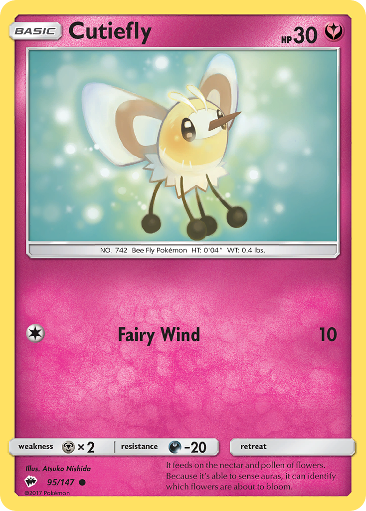 Cutiefly (95/147) [Sun & Moon: Burning Shadows] | Fandemonia Ltd