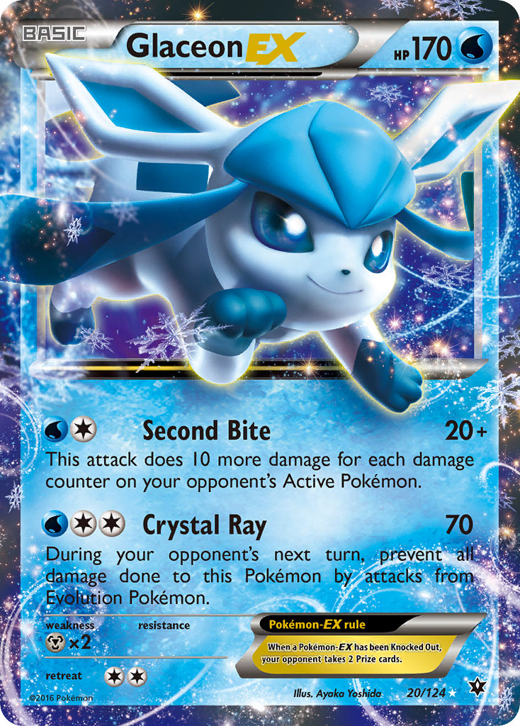 Glaceon EX (20/124) [XY: Fates Collide] | Fandemonia Ltd