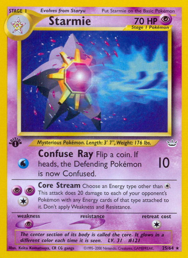 Starmie (25/64) [Neo Revelation 1st Edition] | Fandemonia Ltd