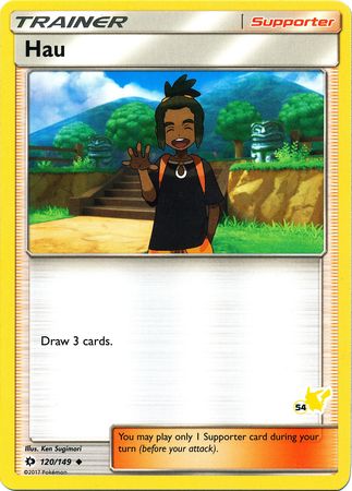 Hau (120/149) (Pikachu Stamp #54) [Battle Academy 2020] | Fandemonia Ltd