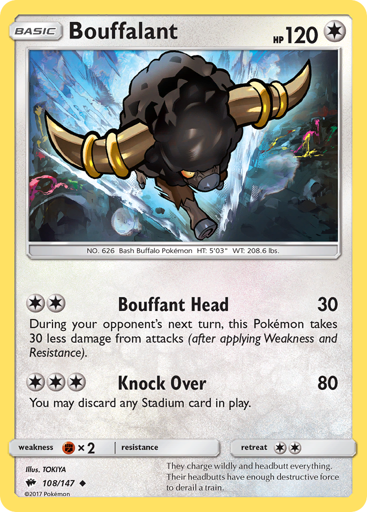 Bouffalant (108/147) [Sun & Moon: Burning Shadows] | Fandemonia Ltd