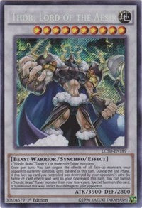 Thor, Lord of the Aesir [LC5D-EN189] Secret Rare | Fandemonia Ltd