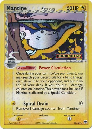 Mantine (20/101) (Delta Species) (Stamped) [EX: Dragon Frontiers] | Fandemonia Ltd