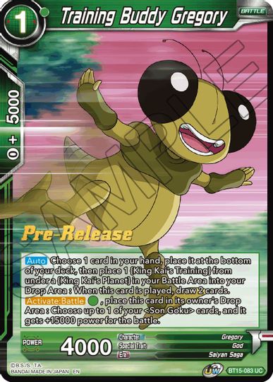 Training Buddy Gregory (BT15-083) [Saiyan Showdown Prerelease Promos] | Fandemonia Ltd