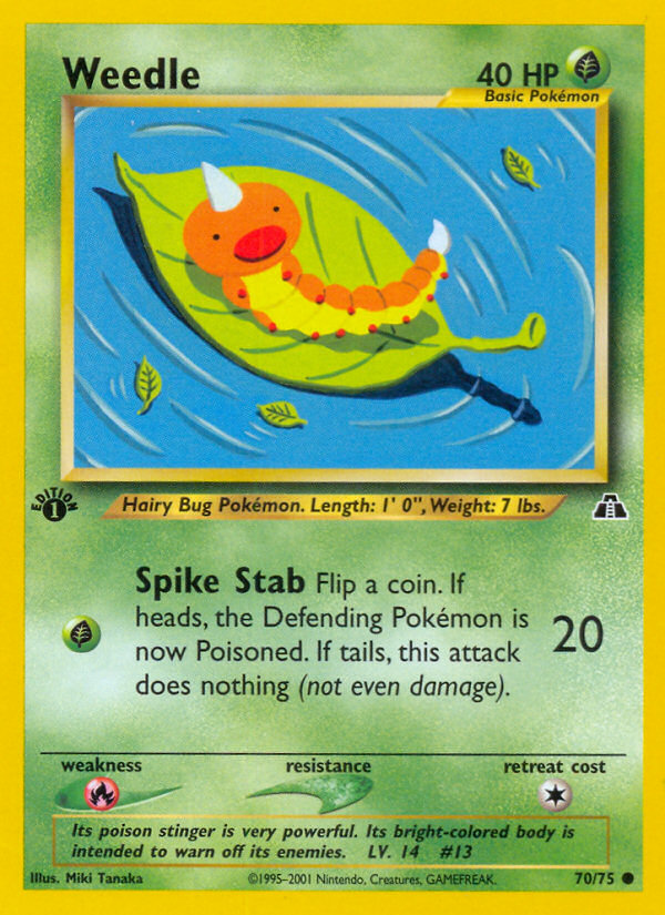 Weedle (70/75) [Neo Discovery 1st Edition] | Fandemonia Ltd