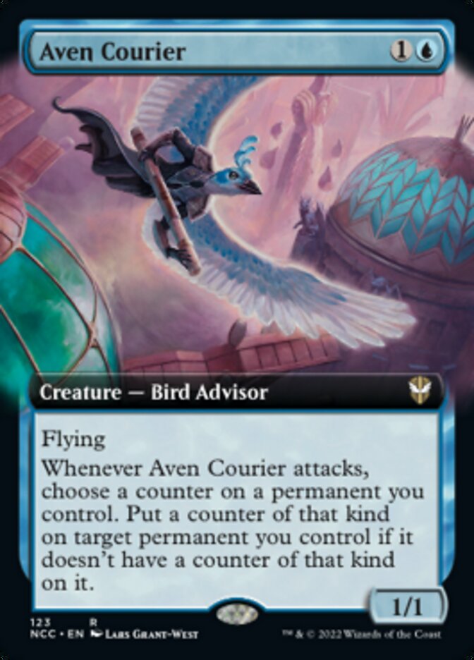 Aven Courier (Extended Art) [Streets of New Capenna Commander] | Fandemonia Ltd