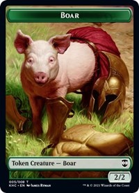 Boar // Spirit Double-sided Token [Kaldheim Commander Tokens] | Fandemonia Ltd