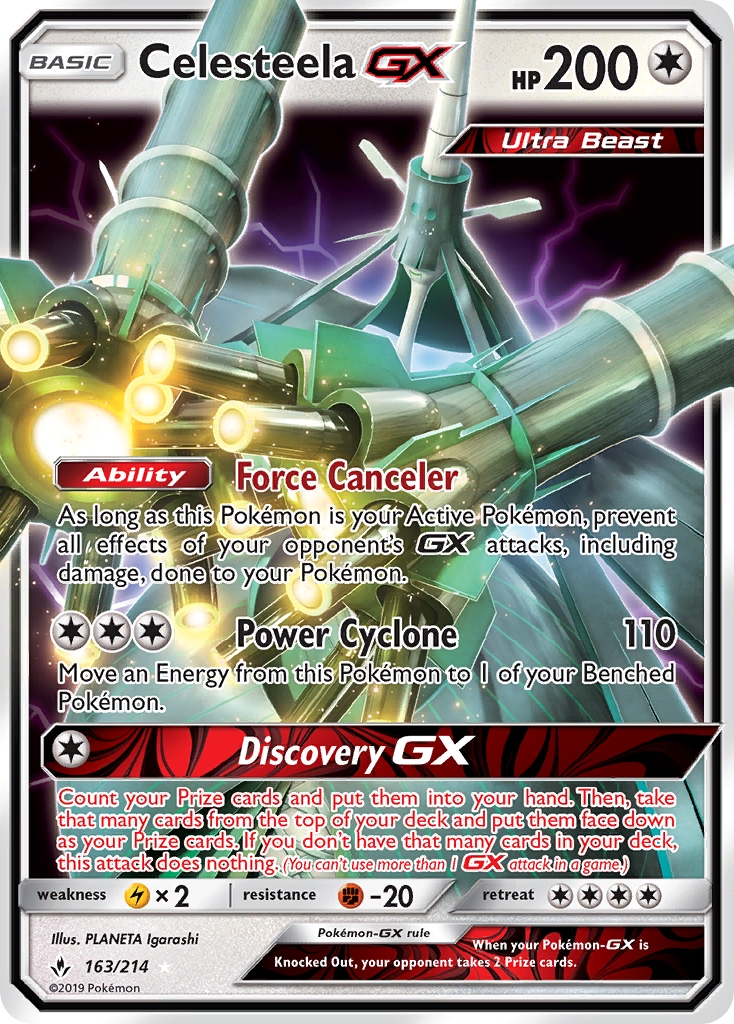 Celesteela GX (163/214) [Sun & Moon: Unbroken Bonds] | Fandemonia Ltd