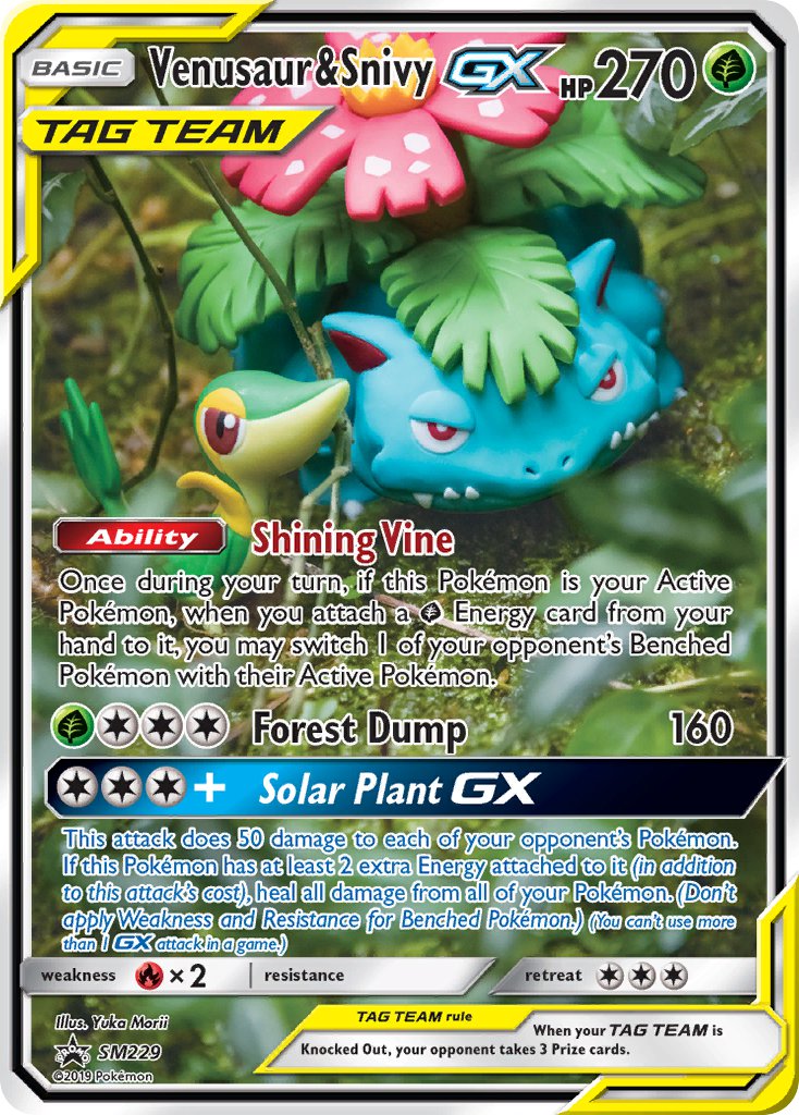 Venusaur & Snivy GX (SM229) [Sun & Moon: Black Star Promos] | Fandemonia Ltd