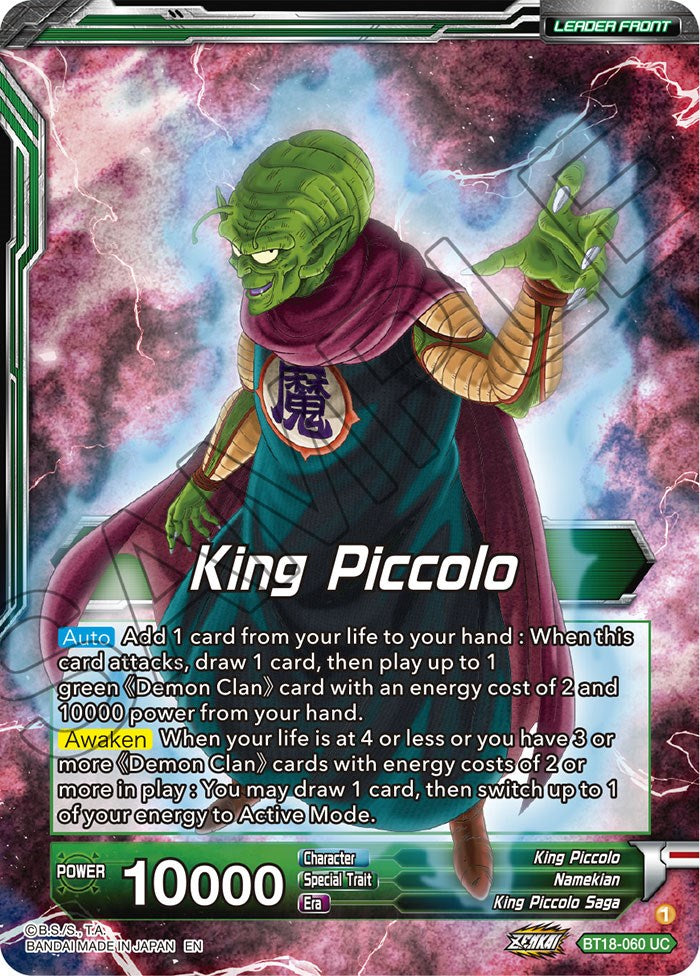 King Piccolo // King Piccolo, World Conquest Awaits (BT18-060) [Dawn of the Z-Legends Prerelease Promos] | Fandemonia Ltd