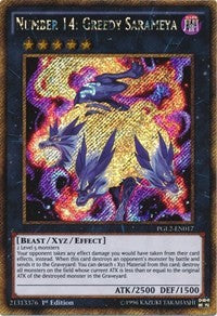 Number 14: Greedy Sarameya [PGL2-EN017] Gold Secret Rare | Fandemonia Ltd