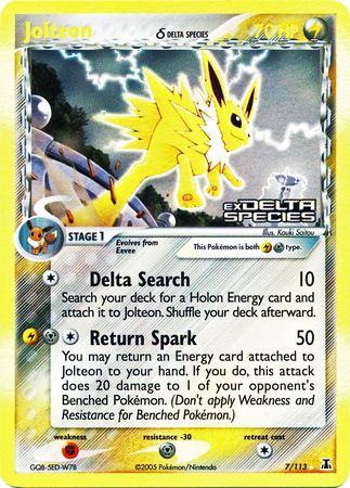 Jolteon (7/113) (Delta Species) (Stamped) [EX: Delta Species] | Fandemonia Ltd