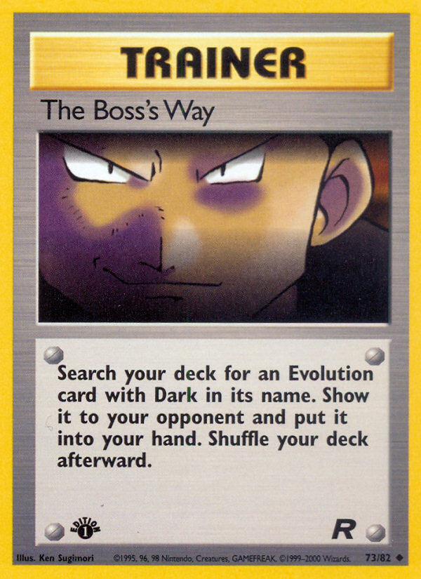 The Boss's Way (73/82) [Team Rocket 1st Edition] | Fandemonia Ltd