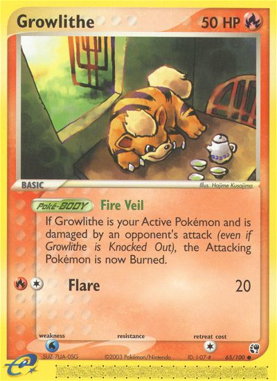 Growlithe (65/100) [EX: Sandstorm] | Fandemonia Ltd