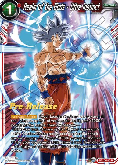 Realm of the Gods - Ultra Instinct (BT16-018) [Realm of the Gods Prerelease Promos] | Fandemonia Ltd