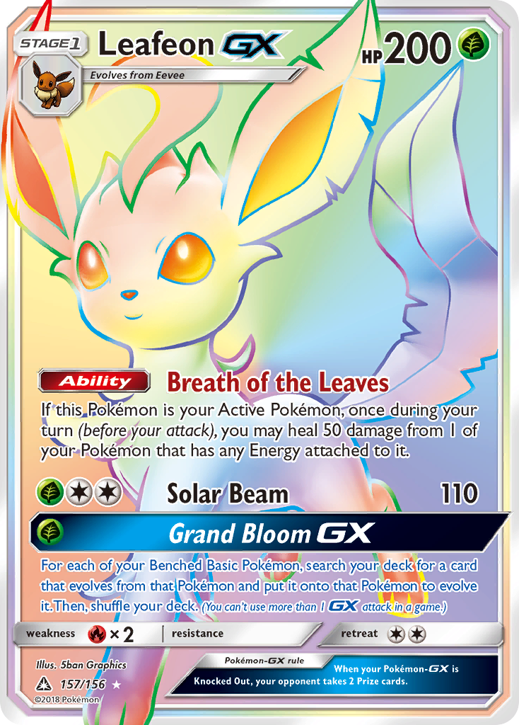 Leafeon GX (157/156) [Sun & Moon: Ultra Prism] | Fandemonia Ltd