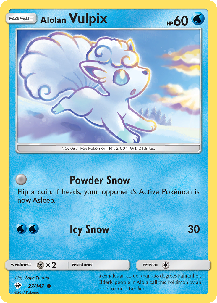 Alolan Vulpix (27/147) [Sun & Moon: Burning Shadows] | Fandemonia Ltd